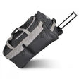 Bulk Black / Charcoal Rolling Duffel Bag - Large Side Wholesale