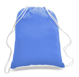 Caroline Blue Sport Cotton Drawstring Bags
