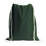 Forest Green Cotton Drawstring Bags resusable