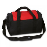 Durable Red / Black Sports Duffel Wet Pocket Back Cheap