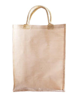 48 ct Affordable Natural Jute Blend Tall Tote - TJ909 - By Case