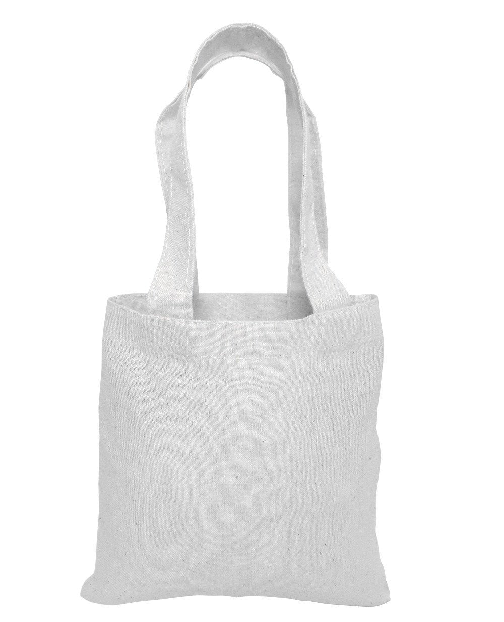 6" MINI Cotton Tote Bag with Fabric Handles