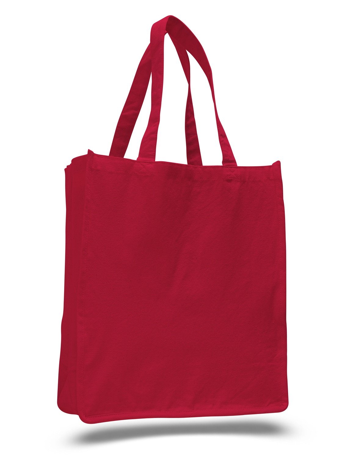 Wholesale Blank Red Color Heavy Canvas Shopper Bag
