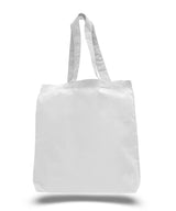 White Promotional Cotton Tote Bags With Gusset