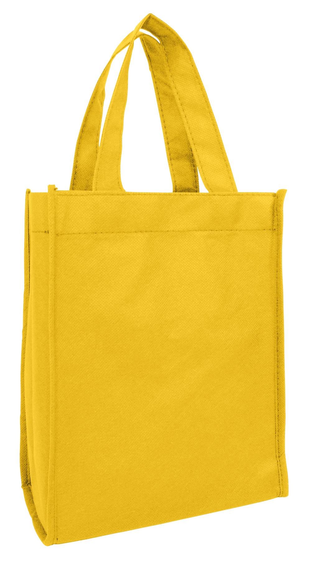 Small Book Bag Non Woven Gift Tote Bag yellow