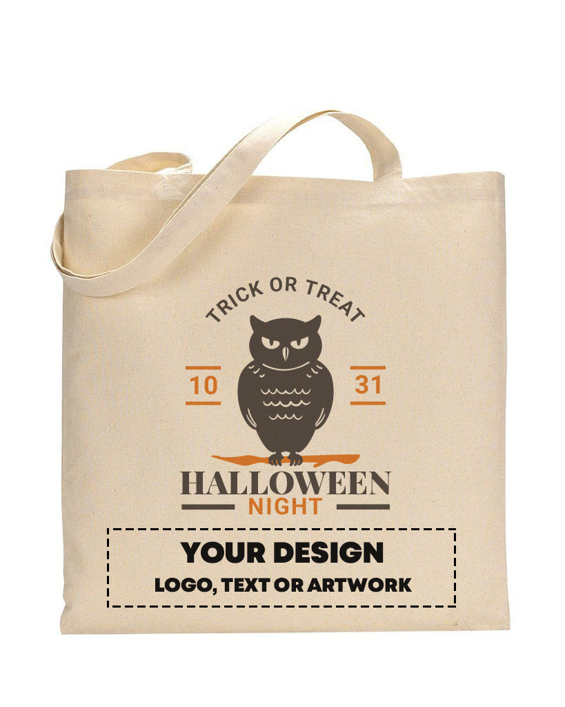 Trick-or-Treating Halloween Customized Tote Bags - Logo Tote Bags
