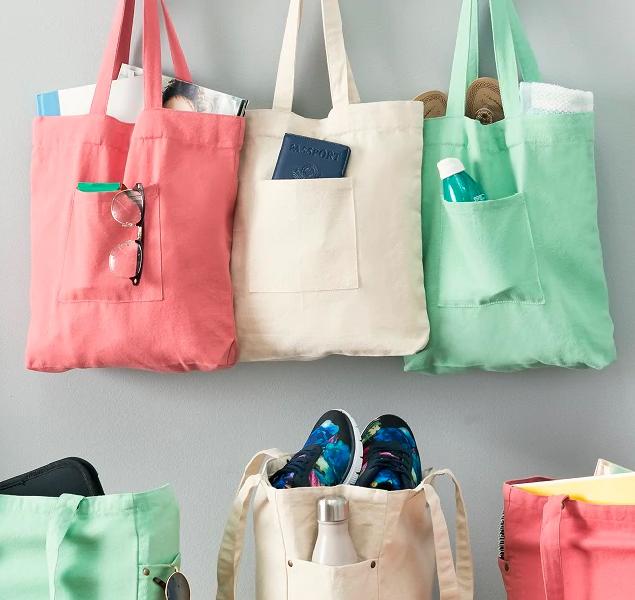 Soft canvas tote best sale bags