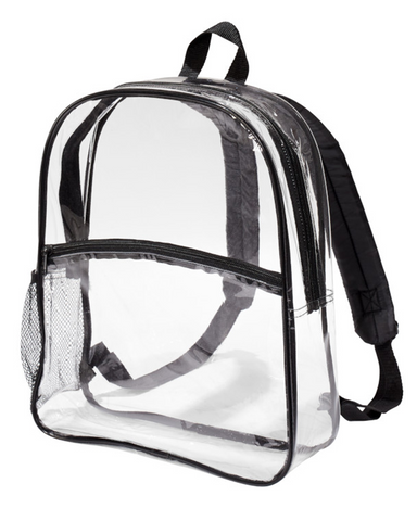 Adjustable Clear PVC Stadium Backpack