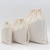 Closeout 100% Cotton Canvas Value Drawstring Pouches / Favor Bags (Pack of 12)