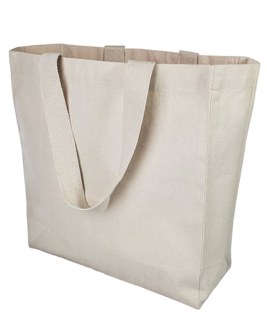 Closeout 12 oz Canvas Shopper Tote Bag / Grocery Bag - TF255