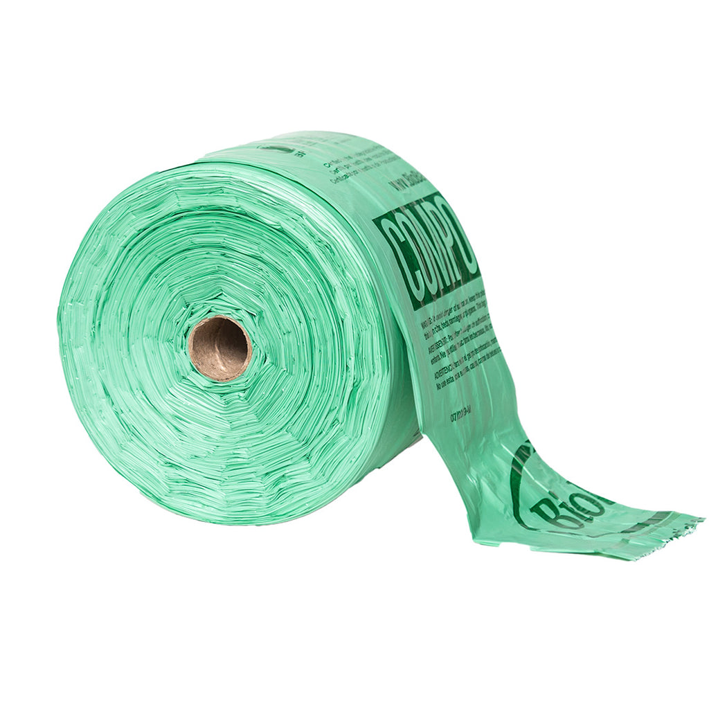 22 x 29 x 0.68 mil Green Eco-Friendly Poly Trash Can Liners