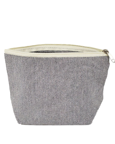 Large Size Recycled Flat Zipper Cosmetic Bag - RC692