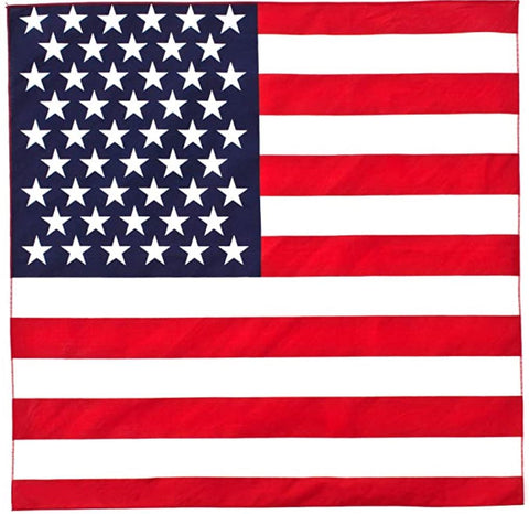 120 ct American Flag Pattern Bandanas - Pack of 120