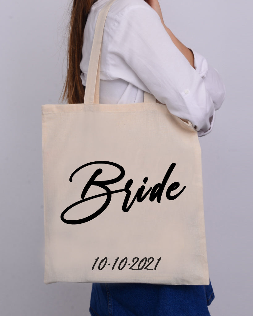 Black Color Bride Tote Bag Bridal Wedding Tote Bags