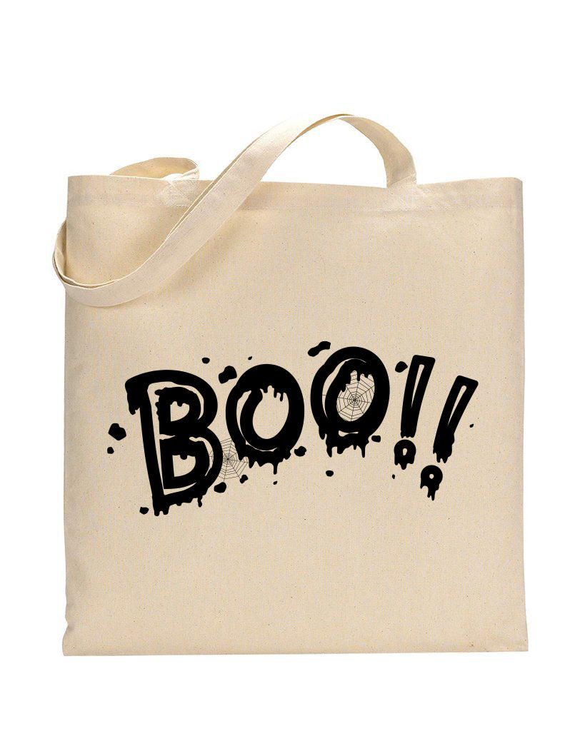 Boo!! Halloween Customized Tote Bags - Logo Tote Bags Two Tone