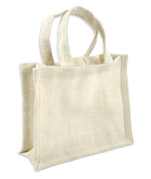 6 ct Small Burlap Party Favor Bags / Jute Gift Tote Bags - Pack of 6