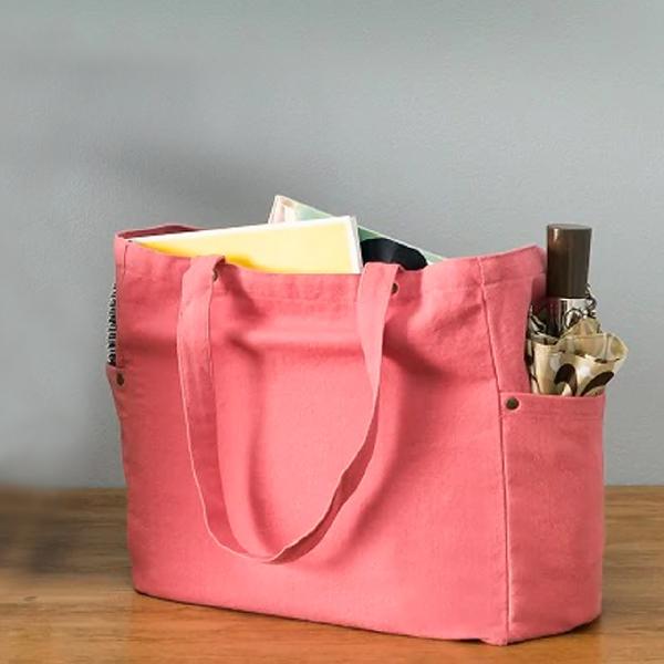 Affordable Washed Canvas Tote Bag