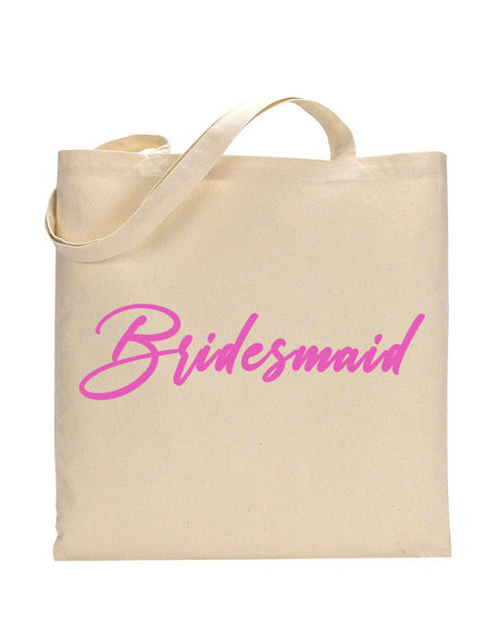 Pink Color Bridesmaid Tote Bag - Bridal-Wedding Tote Bags