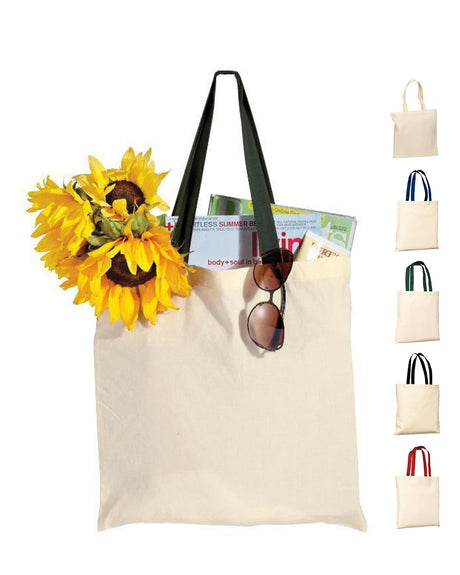 Wholesale Cotton Tote Bag with Contrast Handles