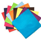 12 ct 100% Cotton Solid Color Bandana - By Pack