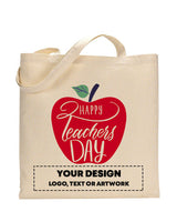 Red Apple Customizable Tote Bag- Teacher's Tote Bags