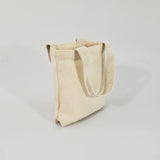300 ct 8" Mini Cotton Canvas Gift Tote Bags - By Case