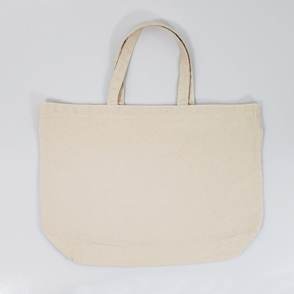 Cotton Canvas Tote Bag With Inside Zipper Pocket