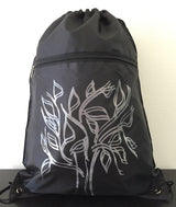 Polyester Value Drawstring Bags with Front Zippered Pocket - POL11
