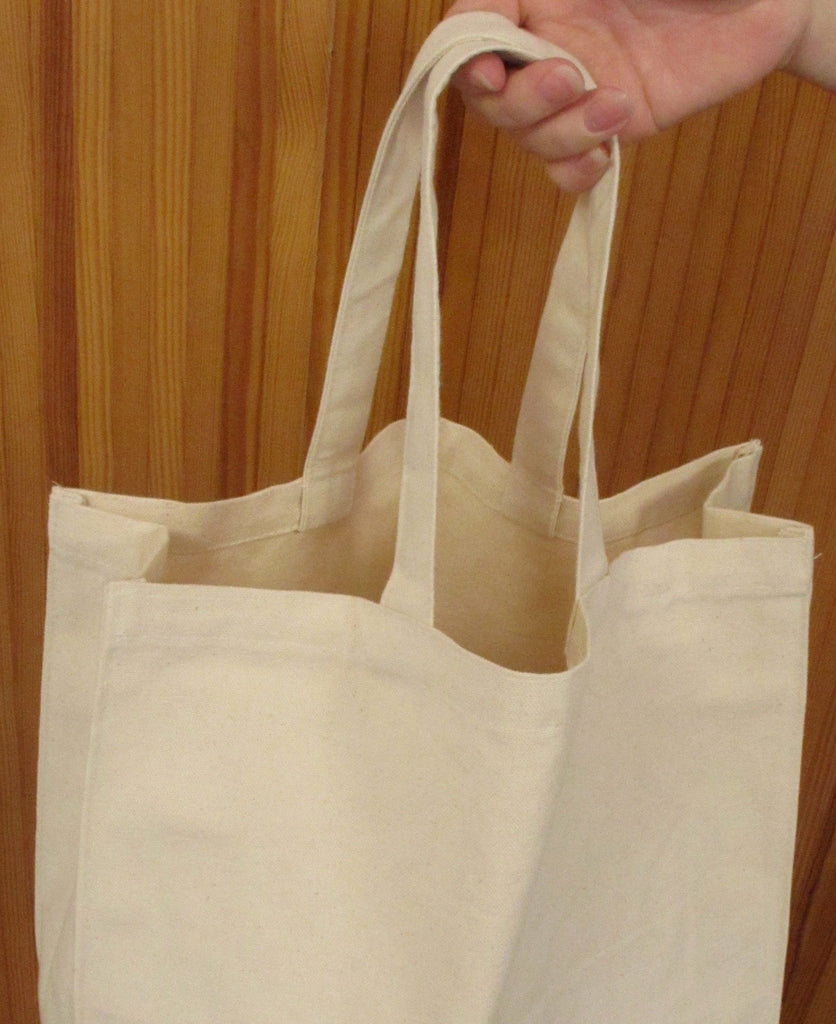 12 ct Heavy Canvas Wholesale Tote bags With Full Gusset - By Dozen