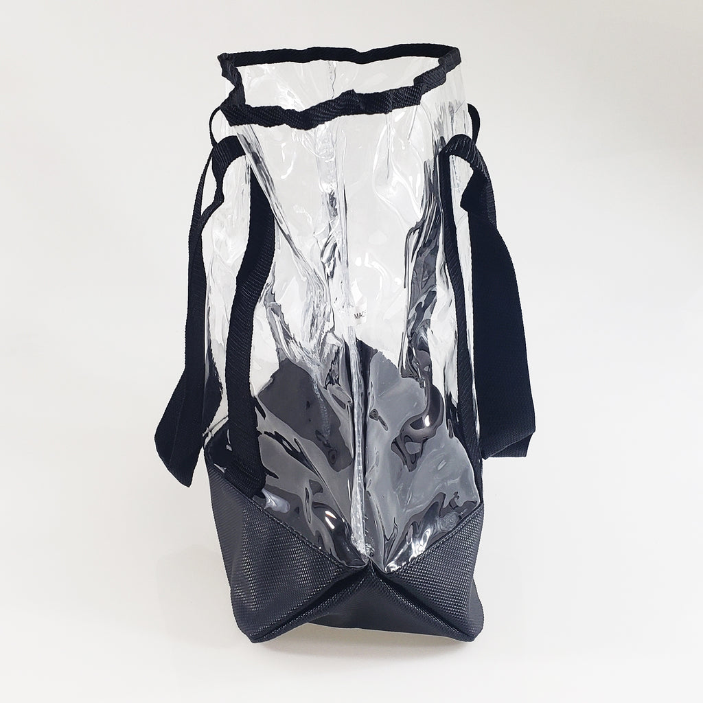 Transparent PVC Plastic Bag Reusable Shopper Bags Large Tote Clear