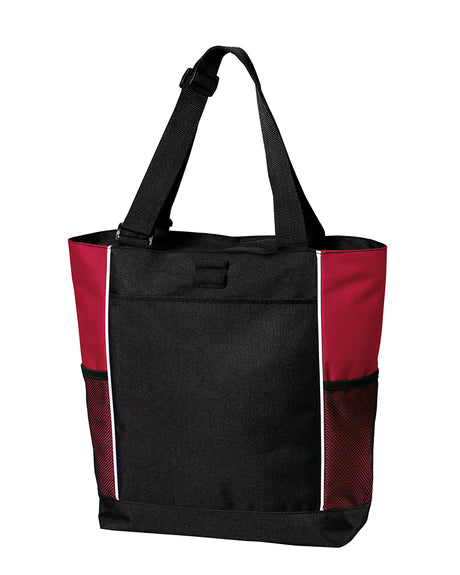 Promotional Two Side Mesh Pockets Panel Tote
