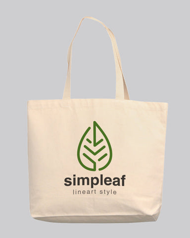Custom Large Organic Canvas Shopper Tote Bags - Organic Tote Bags With Your Logo - OR250