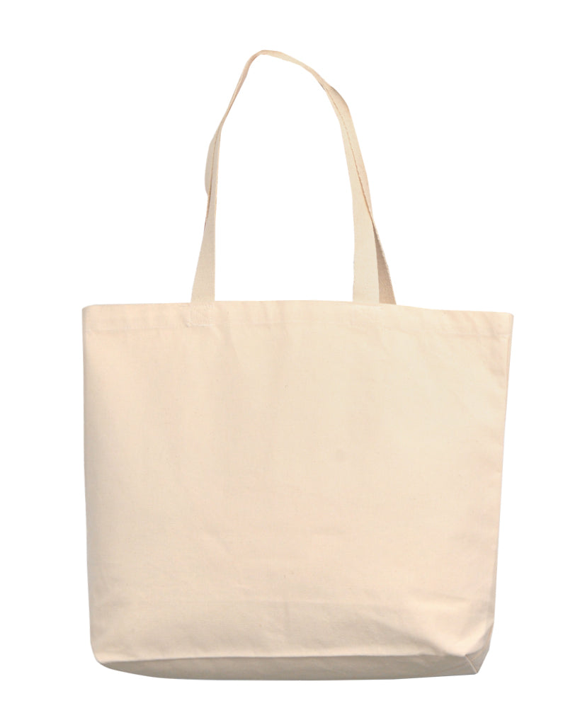 12 ct - 18 Large Organic Canvas Shopper Tote Bags with Bottom Gusset