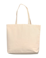 96 ct - 18" Large Organic Canvas Shopper Tote Bags with Bottom Gusset - By Case