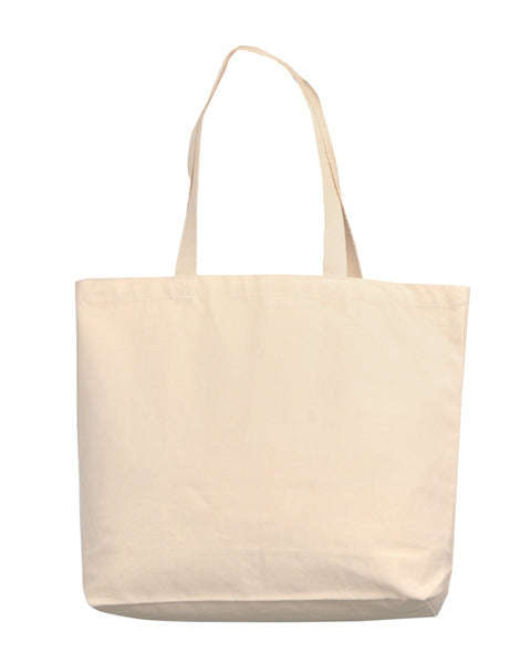 18 Large Organic Canvas Shopper Tote Bags with Bottom Gusset