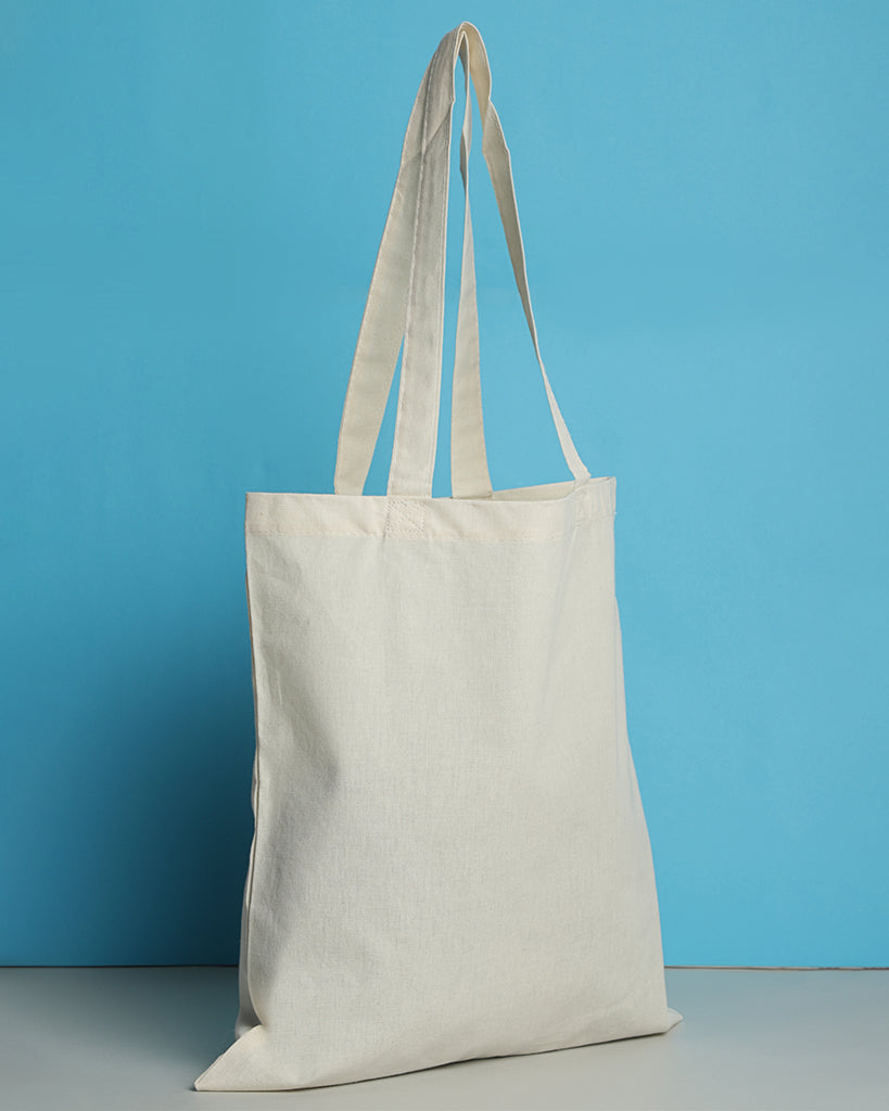 TBF Set of 6 Blank Cotton Tote Bags Reusable 100% Cotton Reusable Tote Bags Lightweight DIY Totes
