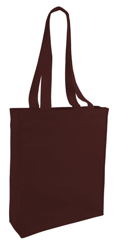 12 ct Affordable Canvas Tote Bag / Book Bag with Gusset - By Dozen - Alternative Colors