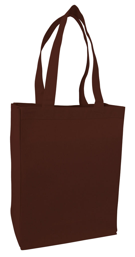 96 ct Fancy 100% Cotton Shopper Tote Bags Wholesale - By Case