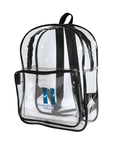 24 ct Multi-Purpose Clear Backpack W/ Front Pocket - By Case