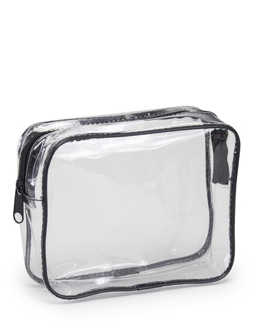 5 ct Clear Vinyl Travel Size Cosmetic Bag - Pack of 5