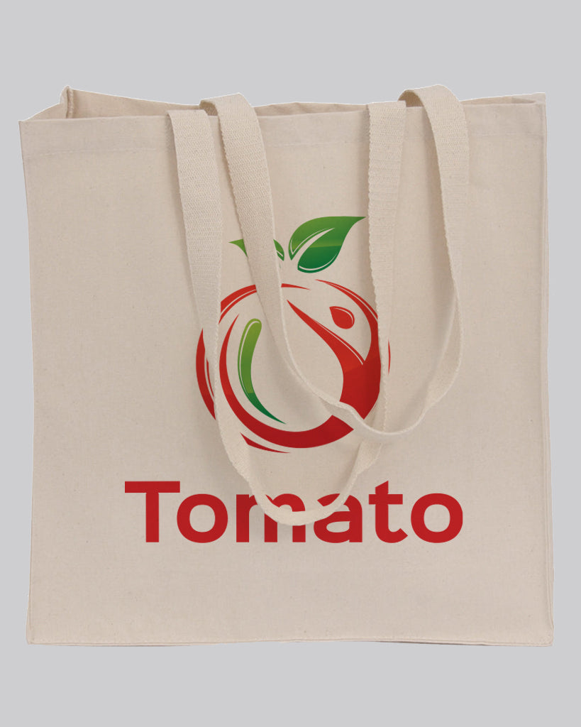 Custom Organic Canvas Self Standing Grocery Shopper Tote Bags - Organic Tote Bags With Your Logo - OR235