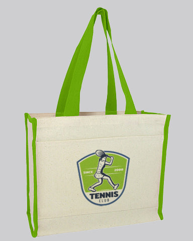 Customized Heavy Canvas Tote Bag with Colored Trim - Personalized Tote Bags With Your Logo - TF211 - Alternative Colors