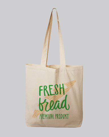 Customized Over the Shoulder Long Handle Cotton Tote Bags / Personaliz