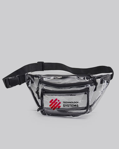 Custom Clear Three Zipper Fanny Pack