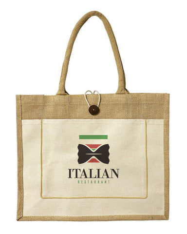 Milan Jute Tote Bags - Personalized Jute Tote Bags With Your Logo