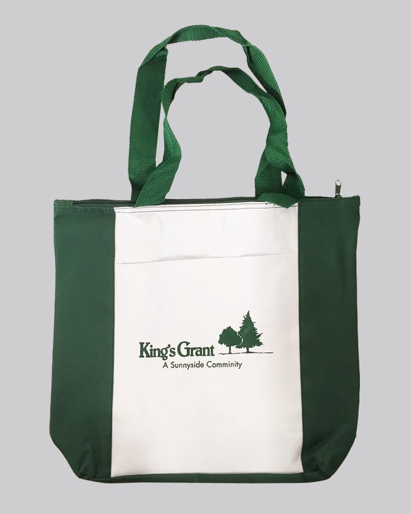 Customized Value Zippered Polyester Tote Bags - Personalized Tote Bags With Your Logo - BS185