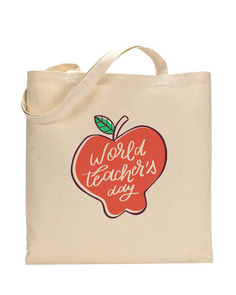 Modern Apple Customizable Tote Bag- Teacher's Tote Bags