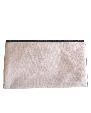 Canvas Cosmetic Zipper Clutch Bag  Blank Sublimation Cosmetic Bag