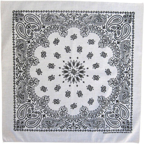 120 ct 100% Cotton Paisley Bandana - Made in USA - Pack of 120