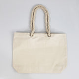 durable canvas totebag with rope handle